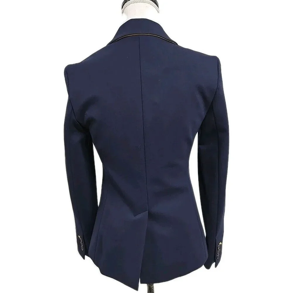 Boden Blazer Suit‎ Jacket Lined Navy Blue Pockets Women’s Size 4 PETITE / XS
